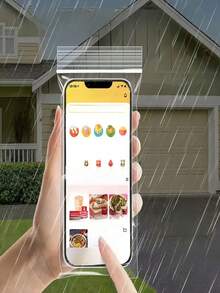 50/100 Chiếc Túi Điện Thoại Tự Hàn Dày-Trong Suốt, Chống Bụi & Chống Nước Với Khả Năng Tương Thích Với Màn Hình Cảm Ứng - Nhiều màu - Xem 3