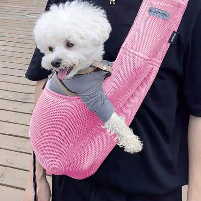 新款宠物户外单肩包，便携透气宠物包，适合猫狗，夏季