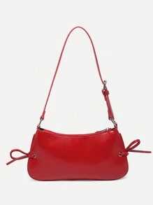 1pc Vintage Bow Tie Decor Crossbody Underarm Leopard Bag, Suitable For Dates, Outings, Parties