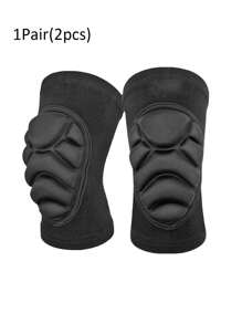 1 对黑色 S/M/L/XL 冬季户外运动护肘保护臂支撑 - 高弹力海绵防滑防撞肘套，男女通用
