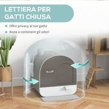 PawHut Litter Boxes & Litter Mats - 灰色 - 查看 5
