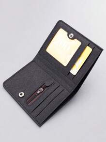 Ví vải canvas in hình xe địa hình hoạt hình dọc, ngăn đựng thẻ ngắn có khóa kéo, siêu mỏng, đựng vừa giấy phép lái xe, ví bỏ túi mini - Một cỡ - Xem 4