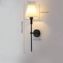 E27/E26 Holder Wall Sconces , Retro Industrial Wall Lamps, Bathroom Vanity Sconces Wall Lighting With White Fabric Shade, Suitable For Bedroom Living Room Corridor Kitchen