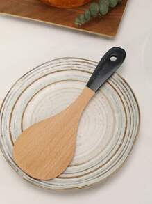 1入木質無塗層米和馬鈴薯用勺子，無塗層平底鍋鏟，翻轉鏟，米勺，健康和易於烹飪，木製烹飪用具漿，廚房餐具套裝，烹飪用具和工具，廚房配件，廚房，夏季沙灘派對，食物，露營，組織者，室內裝飾，廚房用品 - 彩色 - 查看 8