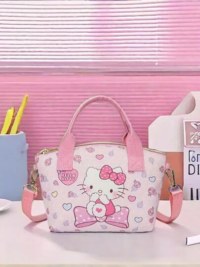 Sanrio Cartoon Handbag Cute Anime Crossbody Bag Melody PU Shoulder Bag Boys Girls Anime Kawaii Cartoon
