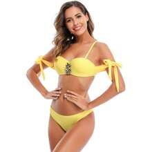 Oh Yeah Lover Conjuntos de biquínis femininos - Amarelo - Ver 1