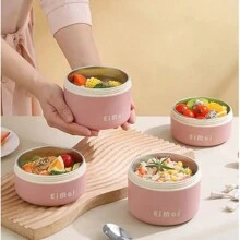 1 pièce Boîte à bento isotherme avec couvercle, compatible micro-ondes, étanche, convient aux travailleurs de bureau, aux adolescents et aux étudiants - lavable à la main, idéal pour la cafétéria et l'utilisation dans la cuisine domestique, Cuisine, Cadeau de Noël - 1 pièce - Voir 7