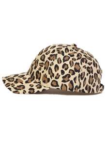1 pieza Gorra de béisbol ajustable con estampado de leopardo, unisex para niños, sombrero casual de moda para protección solar, adecuado para exterior, primavera y otoño para niños y niñas