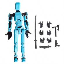 動畫機器人擬人化動作人偶13號幸運機器人13號擬人化行動玩具T13行動人偶3D列印多節可動Nova 13行動人偶玩具多種顏色 - 均碼 - 查看 18