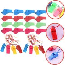 6/12 Stück/Packung zufällige Farbe Plastik Pfeifen Halsbänder Schule Fußball Sport Cheerleading Pfeifen Trainings Fußball Pfeifen Schiedsrichter Pfeifen