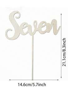 1 件半/一/二/三/四/六/七/八/九岁生日蛋糕装饰 - 原木色 - 查看 19