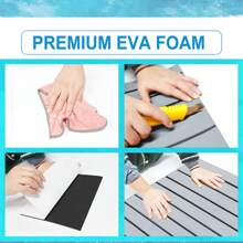 1 Chiếc Sàn Thuyền Tấm Xốp EVA Sàn Du Thuyền 14.96" X 94.48" (38Cm X 240Cm) Sàn Tự Dính Du Thuyền Ngoài Trời Chống Thấm Nước Và Chống Trơn Trượt Thuyền Kayak Phản Lực Trượt Tuyết RV Ván Trượt Bàn Đạp Bể Bơi Sân Vườn V. V. - 38x240CM - xám nhạt viền đen - Xem 6