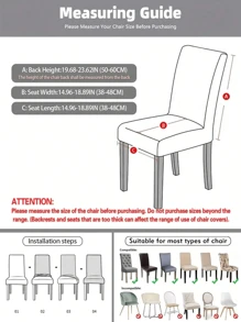 2/4/6 chiếc Vỏ bọc ghế ăn đàn hồi toàn bộ hình ông già Noel, Vỏ bọc ghế in hoa chống bụi chống trượt dùng để trang trí nhà cửa, khách sạn, nhà hàng và tiệc tùng - Nhiều màu - Xem 2