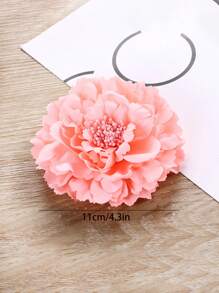 1PC Women's Spring/Summer Multi Functional Peony Head Flower Side Clip Dance Accessories Bohemian Simulated Flower Hair Clip Suitable For Vacation Photography