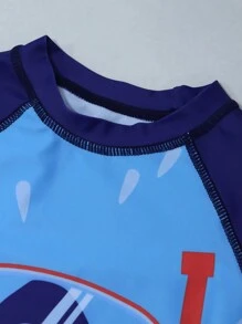 Conjunto de traje de baño y camiseta de protección solar para niños pequeños y bebés niños "Simple Joys" - Multicolor - Ver 7