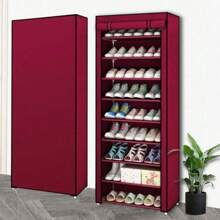 Shoe Racks - สีไวท์แดงหม่น/สีเบอร์กันดี - ดู 1