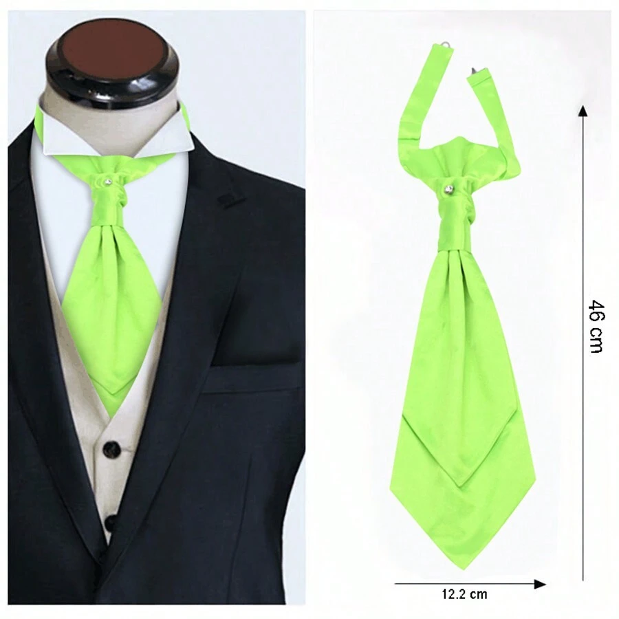 Paquete de 2 corbatas de ancho de 12cm con colores al azar para hombre, adecuado para traje de etiqueta europeo o americano en bodas y banquetes, ropa formal para eventos de alojamiento de hombres, actuaciones en el escenario - Multicolor - Ver 1