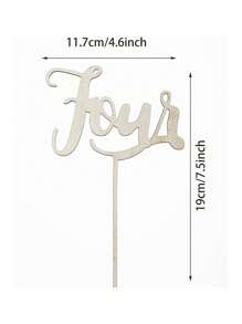 1 件半/一/二/三/四/六/七/八/九岁生日蛋糕装饰 - 原木色 - 查看 20