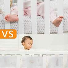 2pcs Solid Color Baby Cot Mattress, Breathable Mesh Baby Cot Bumper For 4-Sidesbaby Shower Family Decorations Gifts