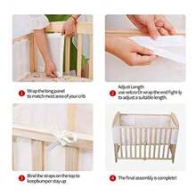 2pcs Solid Color Baby Cot Mattress, Breathable Mesh Baby Cot Bumper For 4-Sidesbaby Shower Family Decorations Gifts