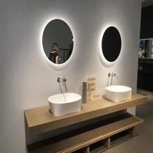 Round Bathroom Mirror With LED Lights, Illuminated Wall Mirror With 3 Colors, Memory, Continuously Dimmable, Circular Backlight, Intelligent Makeup Mirror, IP54 - 80x80CM - View 4