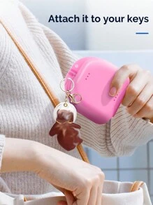 1pc Plastic Dental Brace Storage Box, Minimalist Pink Storage Box For Home, Portable Accessories Storage - Pink - View 3