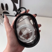 1 件迷你多功能拉链收纳袋，带背包挂钩耳机和充电器收纳袋，可挂钥匙和背包，适合户外运动和露营充电器盒办公室必备数码包电缆相机包电子数据线整理器收纳移动电源钱包盖旅行相机包女士男士儿童圣诞礼物必备教师用品防水轻便大容量便携配件