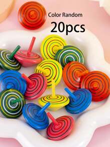 1/6/10/20 Pcs Wooden Table Top Spinning Tops, Wooden Toys, Mini Gifts, Party Favors, Holiday Presents, Retro Classic Keepsake Soap Gift Set