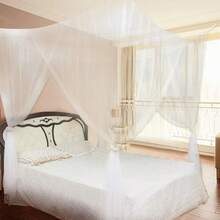 4 Corners Post Bed Canopy Curtain Mosquito Net Or Frame Single Double King,Mosquito Net,Four Corner Mosquito Net,Which Is Good For Keeping All The Terrible And Annoying Flying Bugs/Mosquitoes/Insects Aways. - Beige - View 7
