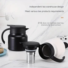 Stainless Steel Tea Stew Pot Large Capacity Household Insulated Water Kettle Office Business Gift Tea Separation Teapot For Brewing Tea - Multicolor - View 1