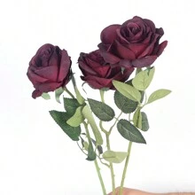 3PCS Artificial Golden/Sliver/Red Black Multi-Color Roses Flower Scene Decoration, Party Decoration, Wedding Decoration, Roadside Flower Arrangement, Home Decoration, Graduation Celebration, Birthday Banquet Decoration, Christmas, Thanksgiving, Easter, Father's Day, Mother's Day Celebration, Landscaping,Bathroom Decor,Bedroom Decor,Preppy Room Decor,Boho Room Decor Christmas Decorations