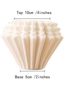 100pcs White Cupcake Paper Shaped Pour Over Coffee Filters School Supplies Back To School