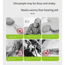 For Deaf Elderly Rechargeable Hearing Aid Adjustable Tones One Pair With Charging Compartment - Weiss - Übersicht 6