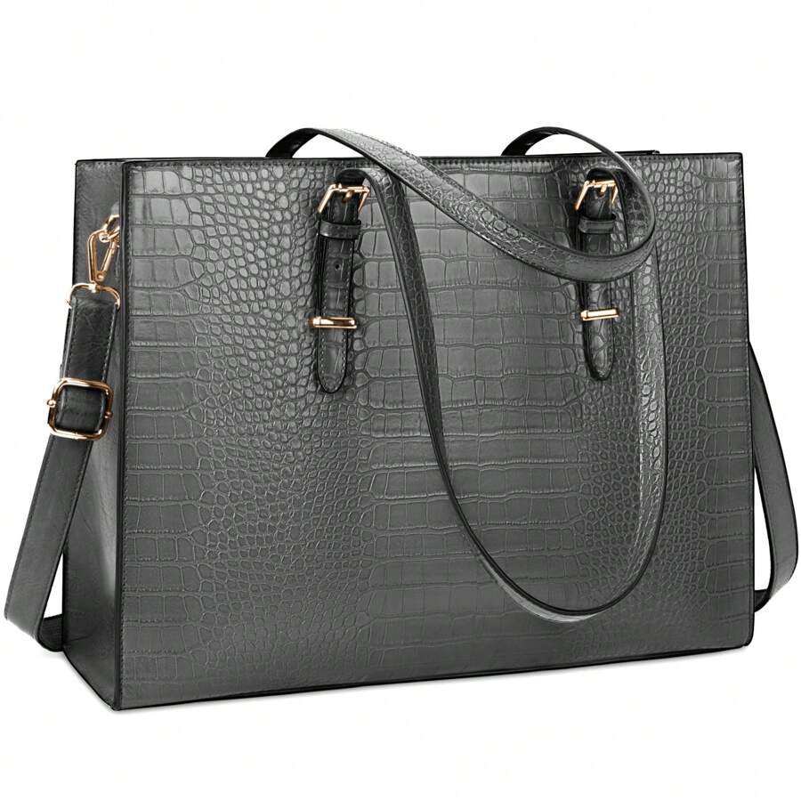 Laptop Bag For Women 15.6 Inch Laptop Tote Bag Leather Computer ...
