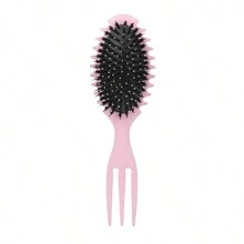 CANDY BRUSH 1 Piece Wet Curly Hair Brush, Defining Curl Hairbrush Soft Bristles With Prongs, Detangling  Trident Brushes Reduce Hair Pulling & Curl Separation, Round Detangler, Shaping And Styling Tools For Women Men Girls - Multicolor - View 5