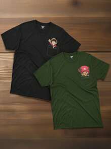 Men T-Shirts - 綠色 - 查看 1