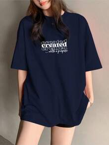Women T-Shirts - Màu xanh hải quân - Xem 1