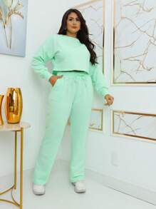 Women Two-Piece Outfits - Màu xanh Bạc hà - Xem 6