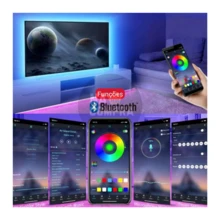 Fita Led Rgb Bluetooth 5050, 5m, 10m, 15m e 20 Metros App Controle + Fonte / Envio Imediato - 20 Metros - Visão 6