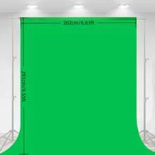 VOJCBKRE 綠幕背景布，攝影綠幕背景布適用於Zoom視訊通話、小型攝影綠色布幕、攝影綠幕背景布，純聚酯大型可折疊綠色布幕，適用於攝影、遊戲實況直播和視訊會議 - 綠色 - 查看 9