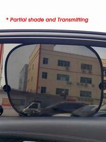 2 piezas/4 piezas Malla de sombra para ventana lateral delantera de carro, protección contra rayos UV y antideslumbrante - Negro - Ver 9