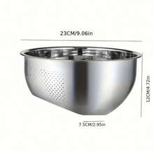 1pc Stainless Steel Fine Mesh Strainer With Thick Drainage Basin, Household Vegetable Washing Basket, Kitchen Tool For Rice Washing And Fruits & Vegetables Straining,Kitchen,Summer Beach Party,Food,Camping,Organizer,Room Decor,Kitchen Items. - Silver - View 6