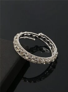 Vòng tay trang trí bằng đá khối Zirconia - Bạc - Xem 5