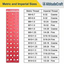 1 Set Of 28 Hole Bolt & Nut Thread Gauge Checker With Standard English And Metric Scale Markers - Silver - View 6