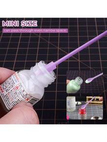 4PCS Mini Silicone Spatulas For Epoxy Resin Art Casting,  Double-Ended Scraper & Spoon Multifunctional Reusable Stir Sticks DIY Mixing Tools For Jars Cooking Cosmetics Painting (4 Colors) - Multicolor - View 5