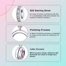 Silver Plated Charm Pink Headphones Pink Series Charm Bead Is Suitable For Diy Female Bracelet  Pendants