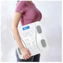 Bascula Corporal Digital Inteligente Electrónica Bluetooth Indicador De Grasa Corporal - Blanco - Ver 5