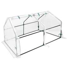 LILIIN Foil Greenhouse Greenhouse For Tomatoes With Waterproof Protective Film/With Shading Net/With Protective Film Green/Black/White 180 X 90 X 90 Cm Tomato Greenhouse, 2 Roll-Up Doors, Greenhouse For Garden Balcony - 白色-帶防蟲罩 - 查看 8