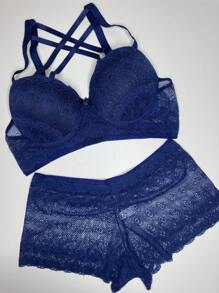 Plus Size Sexy Lingerie - Màu xanh hải quân - Xem 6