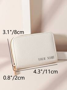 Billetera corta de moda con patrón de cocodrilo y múltiples tarjetas con firma personalizada, regalo para parejas en San Valentín/Día de la Madre/Cumpleaños